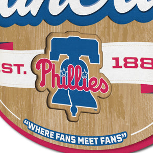 Philadelphia Phillies 3D Fan Cave Wood Sign