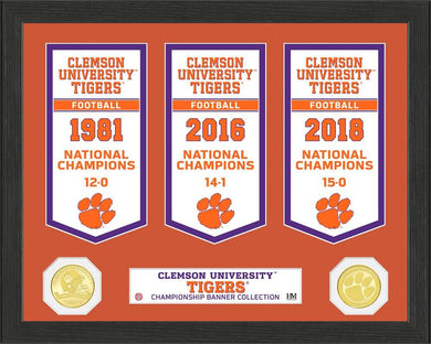 Clemson Tigers National Champions Banner Collection Photo Mint