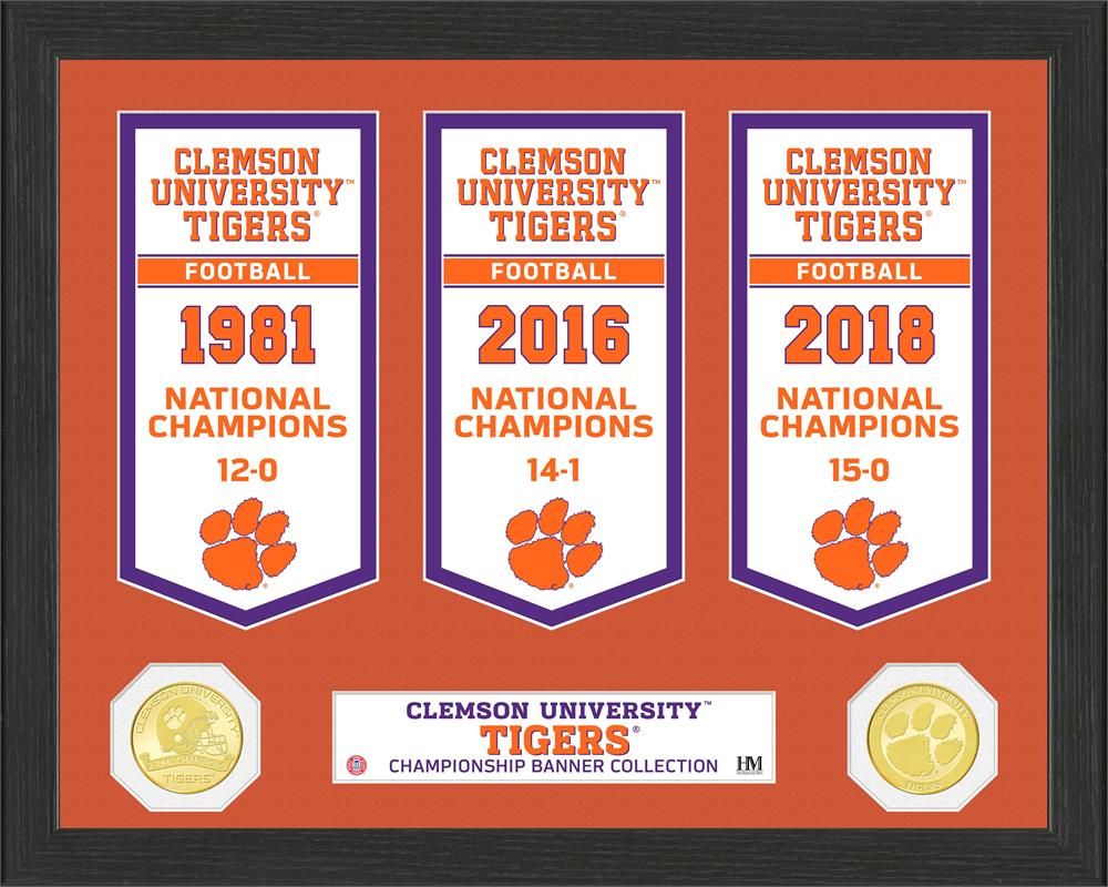 Clemson Tigers National Champions Banner Collection Photo Mint