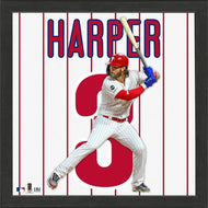 Bryce Harper Philadelphia Phillies Impact Jersey Framed Photo