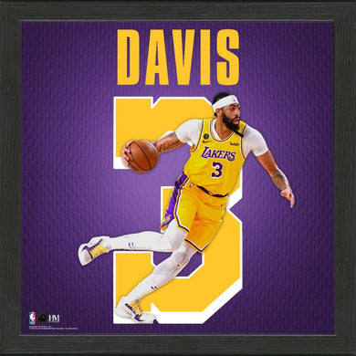 Anthony Davis Los Angeles Lakers Impact Jersey Framed Photo