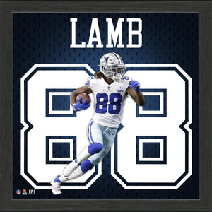 CeeDee Lamb Dallas Cowboys Jersey Number Frame