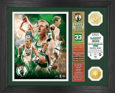 Larry Bird Boston Celtics Hall Of Fame Banner Bronze Coin Photo Mint