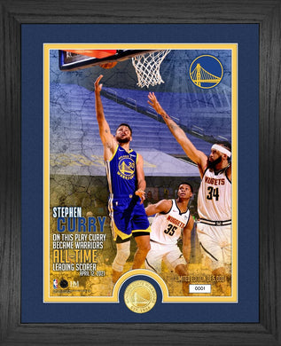 Stephen Curry Golden State Warriors All Time Leader Scorer Bronze Coin Photo Mint