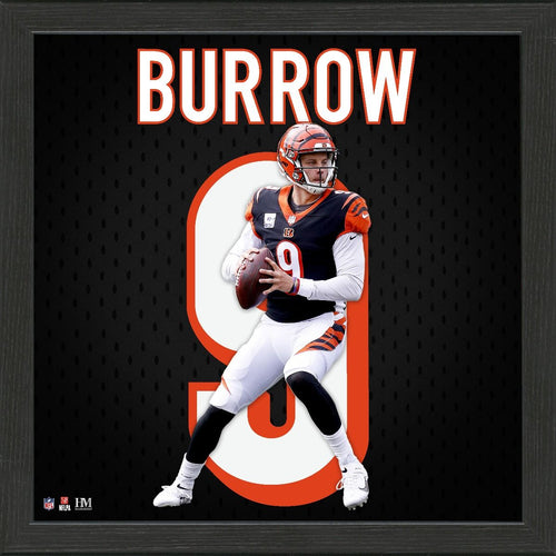 Joe Burrow Cincinnati Bengals Impact Jersey Frame