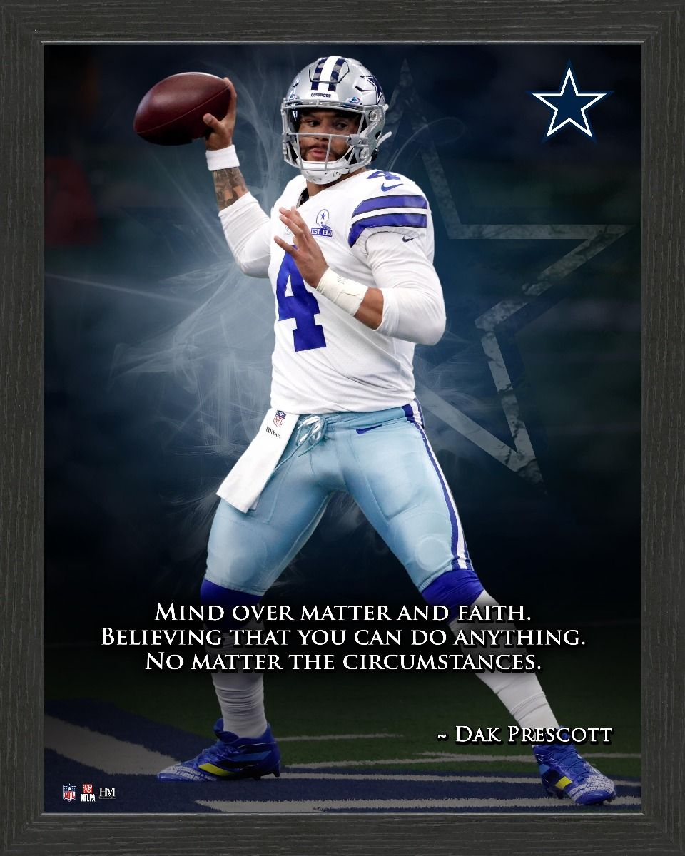 Dak Prescott Dallas Cowboys Inspiration Frame