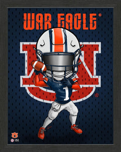 Auburn Tigers Framed Collegiate Dynamo War Eagle