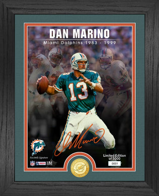 Dan Marino Miami Dolphins Signature Series Bronze Coin Photo Mint