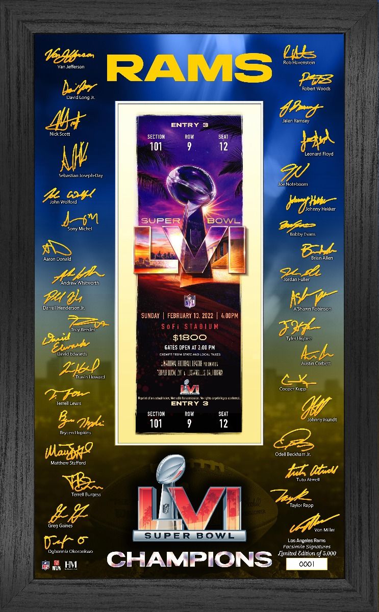 Shop Los Angeles Rams Super Bowl LVI Champions Framed Panoramic Photo