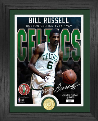 Bill Russell Boston Celtics Bronze Coin Photo Mint