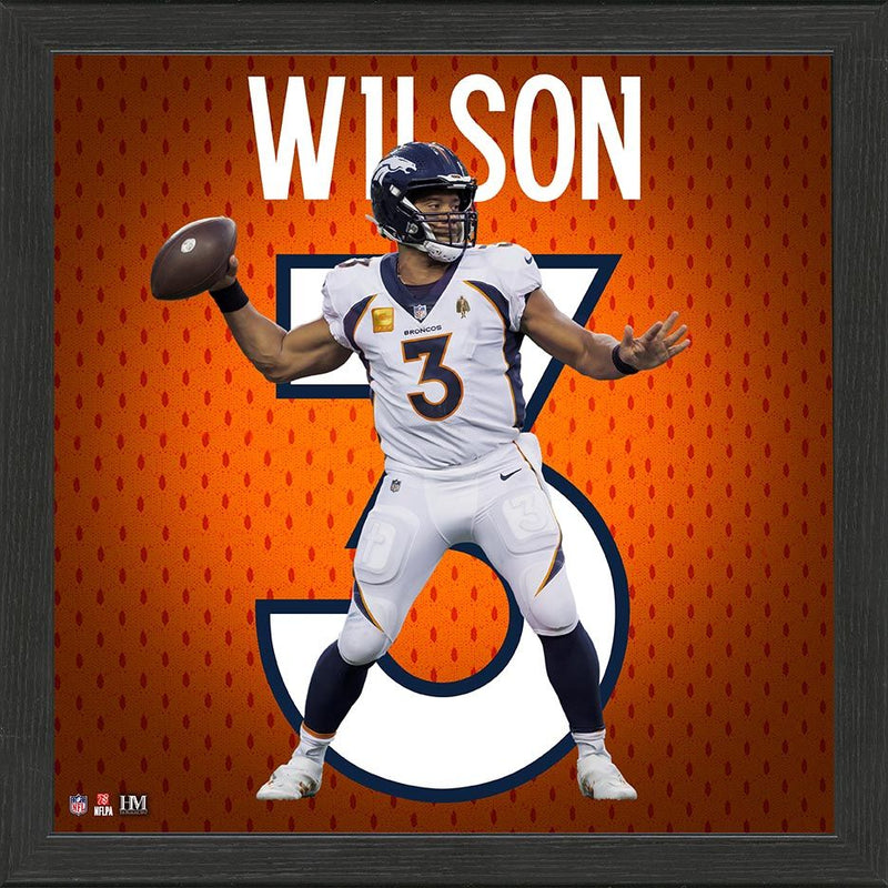 Russell Wilson Denver Broncos Jersey IMPACT Frame Sports Fanz