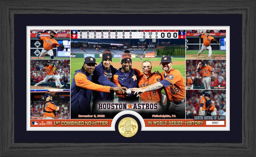 Houston Astros 2022 World Series No Hitter Coin Pano Photo Mint