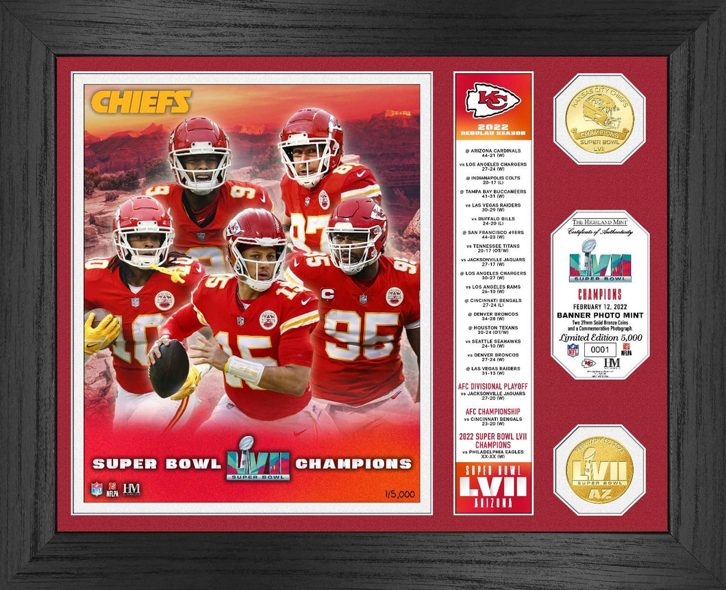 Kansas City Chiefs Super Bowl LVII Champions Banner Bronze Coin Photo Mint