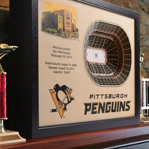 Pittsburgh Penguins 25-Layer StadiumViews 3D Wall Art - PPG Paints Arena