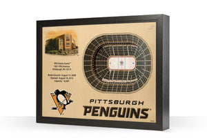 Pittsburgh Penguins 25-Layer StadiumViews 3D Wall Art - PPG Paints Arena