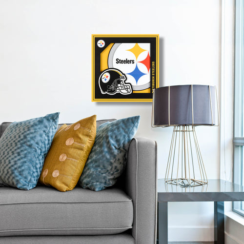 Pittsburgh Steelers 3D Logo Series Wall Art - 12