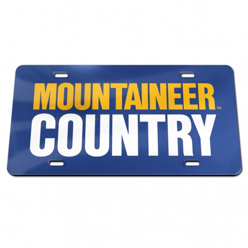 West Virginia Mountaineers Mirror Blue Mountaineer Country License Plate