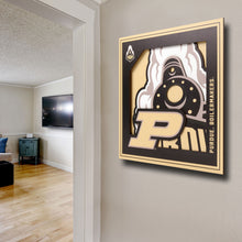 Purdue Boilermakers 3D Logo Series Wall Art - 12"x12"