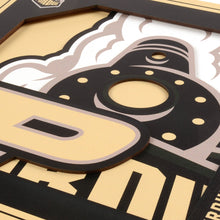 Purdue Boilermakers 3D Logo Series Wall Art - 12"x12"