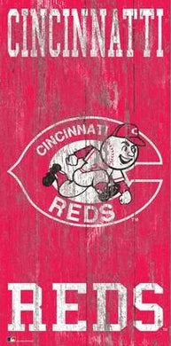 Cincinnati Reds Heritage Logo Wood Sign - 6
