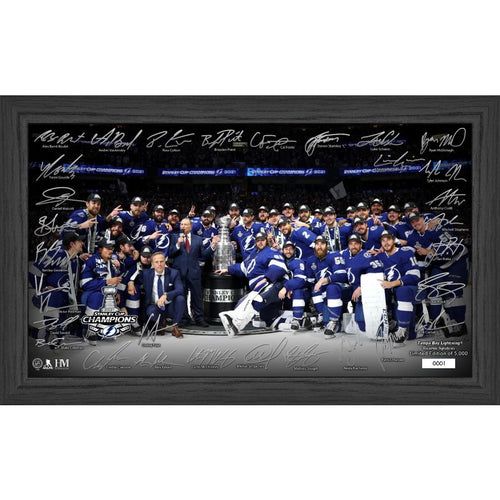 Tampa Bay Lightning 2021 Stanley Cup Final Champions Signature Rink