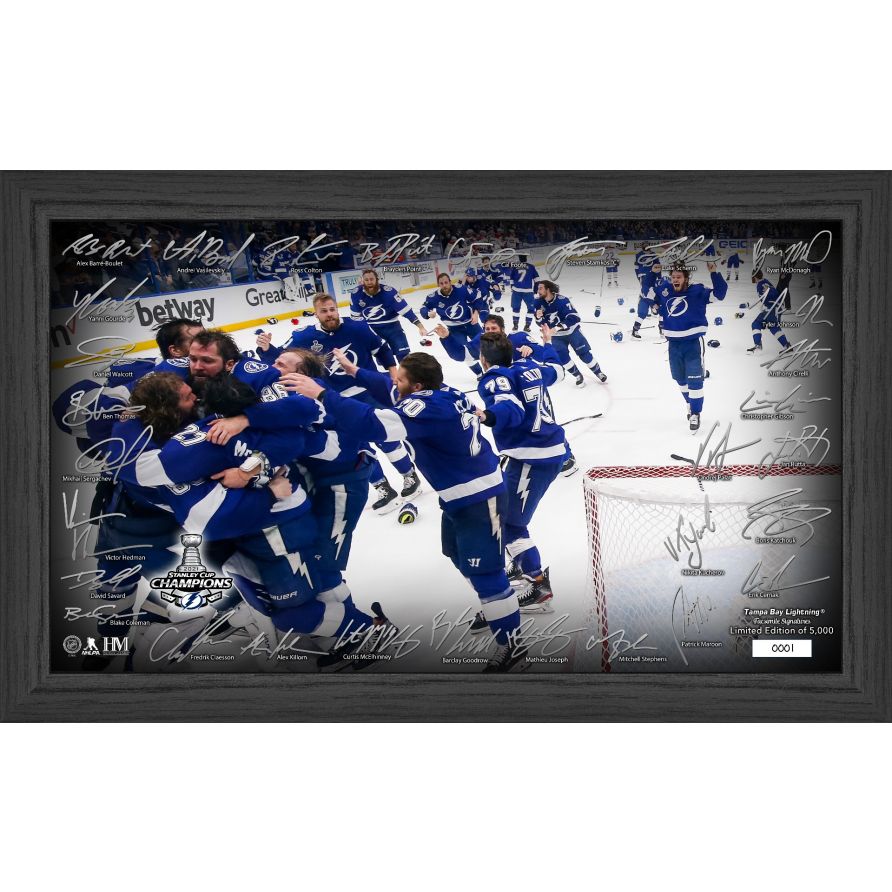 Tampa Bay Lightning 2021 Stanley Cup Final Champions Celebration Signature Rink