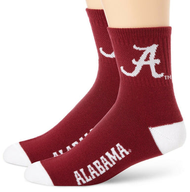 Alabama Crimson Tide Quarter Crew Socks