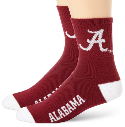 Alabama Crimson Tide Quarter Crew Socks