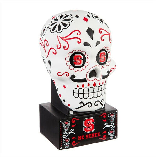 North Carolina State Wolfpack Sugar Skull Statue