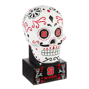 North Carolina State Wolfpack Sugar Skull Statue