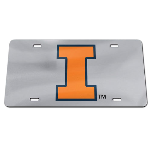 Illini Fighting Illini Chrome Acrylic License Plate