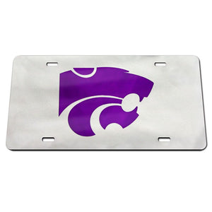Kansas State Wildcats Chrome Acrylic License Plate