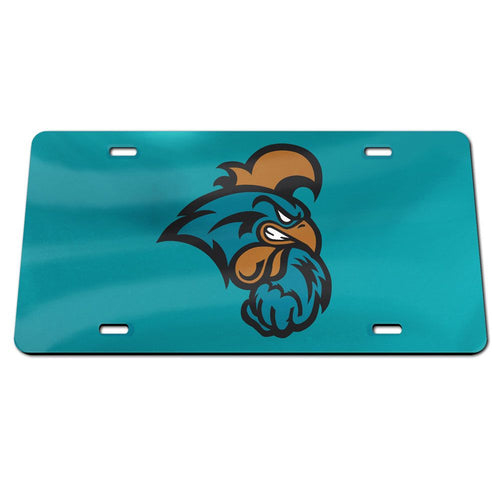 Coastal Carolina Chanticleers Teal Chrome Acrylic License Plate