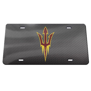Arizona State Sun Devils Carbon Fiber Acrylic License Plate