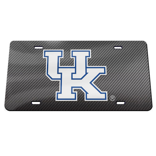 Kentucky Wildcats Carbon Fiber Acrylic License Plate