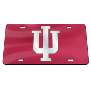 Indiana Hoosiers Red Chrome Acrylic License Plate