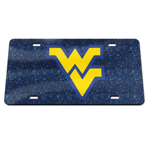 West Virginia Mountaineers Bling Chrome License Plate