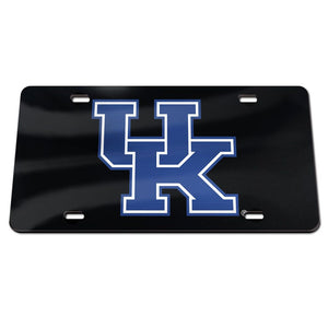 Kentucky Wildcats Black Chrome Acrylic License Plate Blue UK