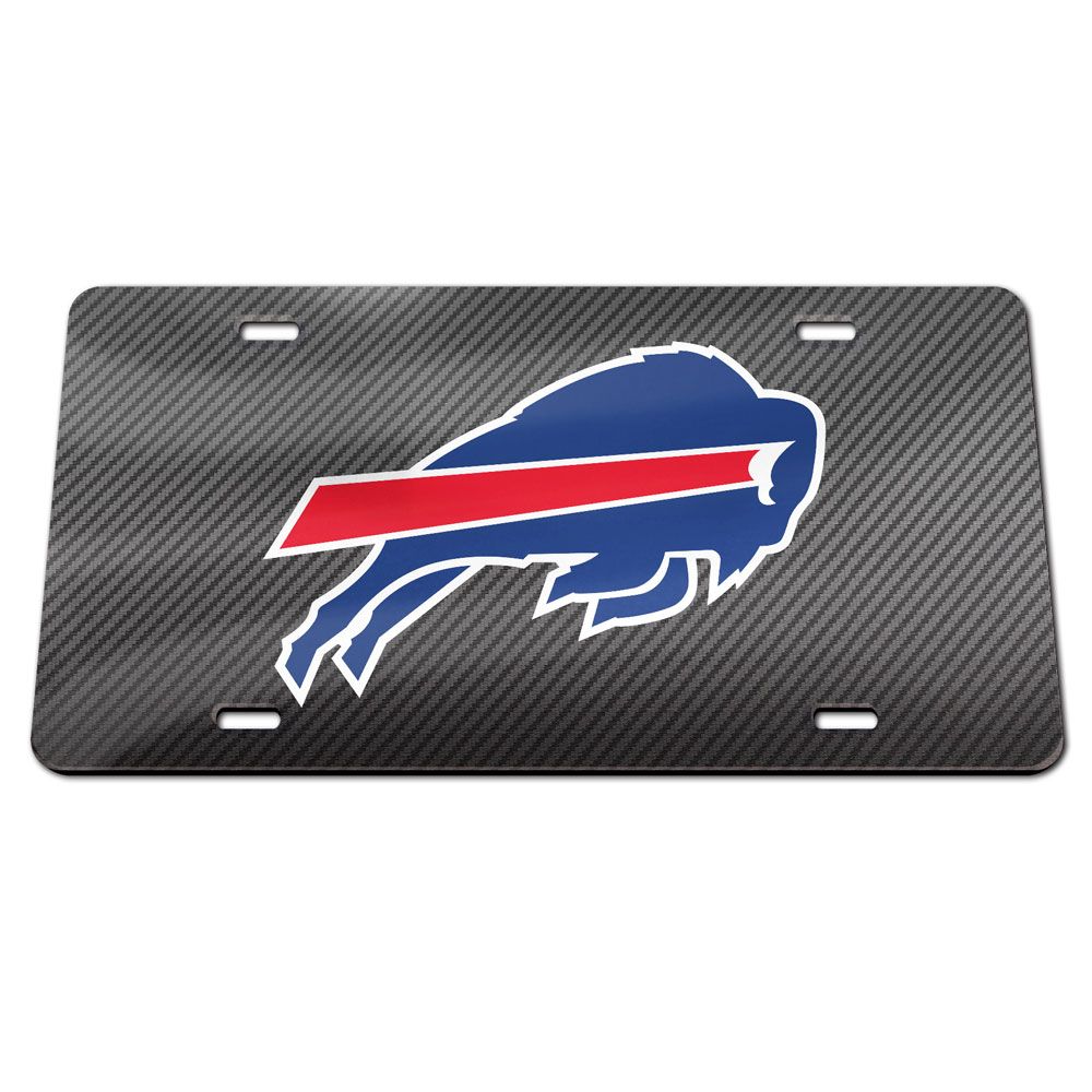 Buffalo Bills Carbon Fiber Acrylic License Plate