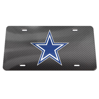 Dallas Cowboys Carbon Fiber Acrylic License Plate