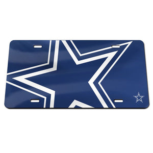 Dallas Cowboys Mega Logo Chrome Acrylic License Plate