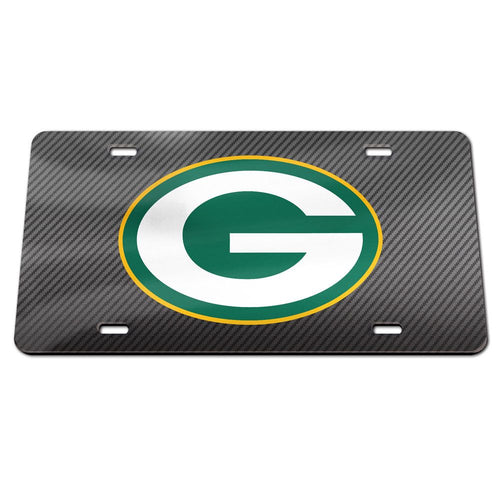 Green Bay Packers Carbon Fiber Acrylic License Plate