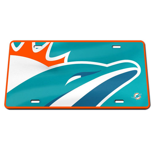 Miami Dolphins Mega Logo Acrylic License Plate