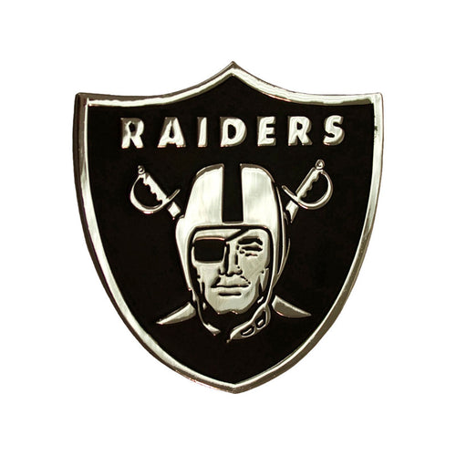 Oakland Raiders Chrome Auto Emblem                                                                                                                                                           