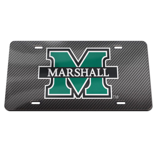 Marshall Thundering Herd Carbon Fiber License Plate