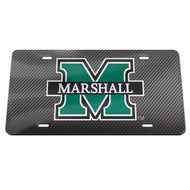 Marshall Thundering Herd Carbon Fiber License Plate