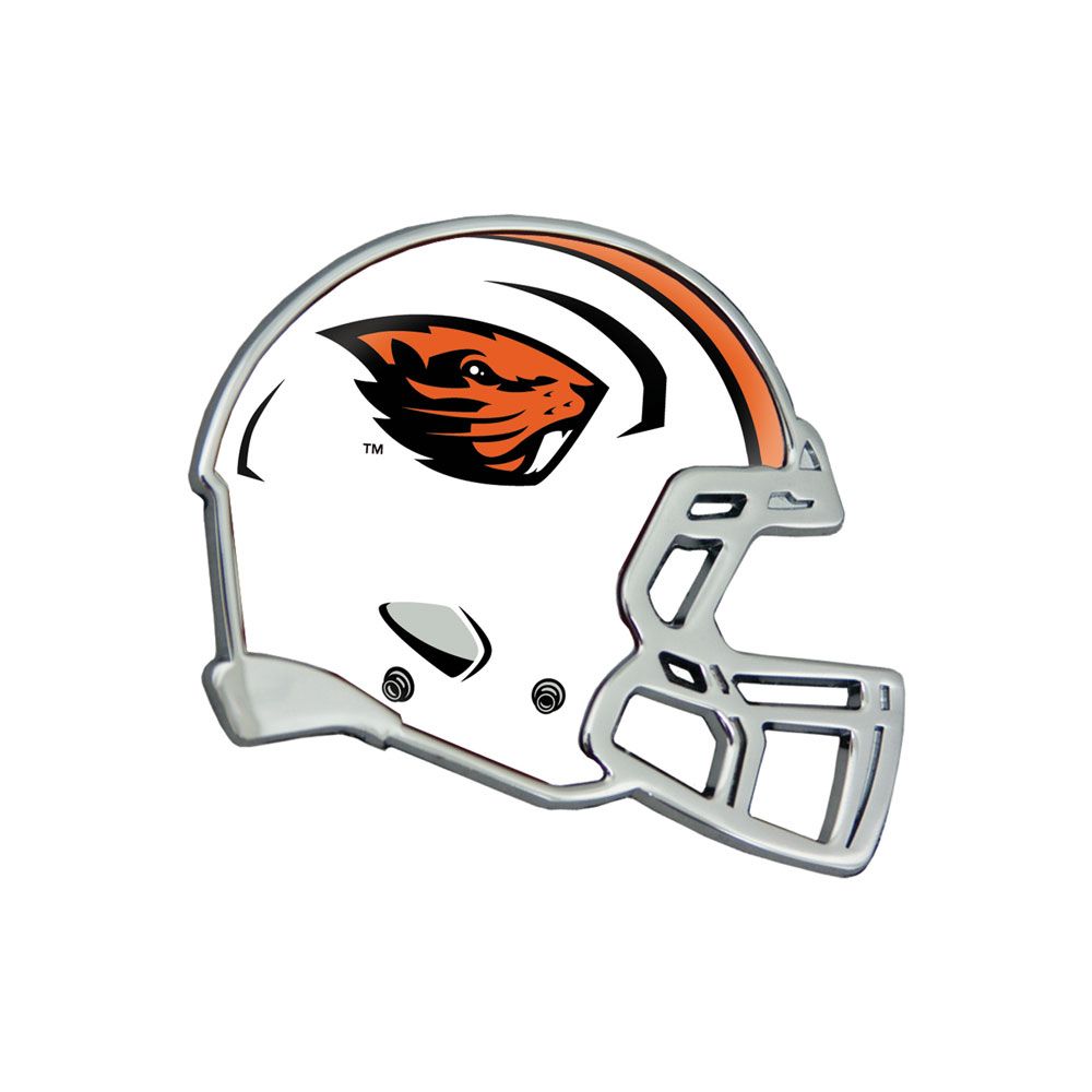 authentic oregon state football helmet Oregon State Beavers Metal Helmet Domed Auto Emblem