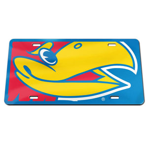 Kansas Jayhawks Mega Logo Acrylic License Plate