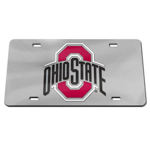 Ohio State Buckeyes Chrome Acrylic License Plate