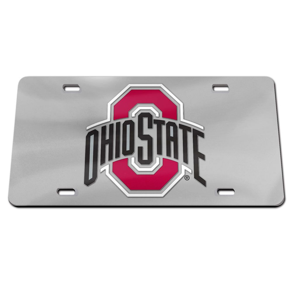 Ohio State Buckeyes Chrome Acrylic License Plate